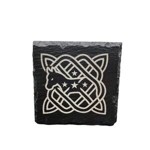Handmade Celtic Knot Donkey Head Slate Coaster 4x4 Laser Engraved - New Custom